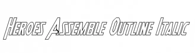 Heroes Assemble Outline Italic 