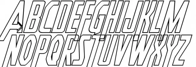 Heroes Assemble Outline Italic フォント 大文字