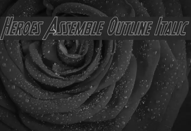 Heroes Assemble Outline Italic  examples