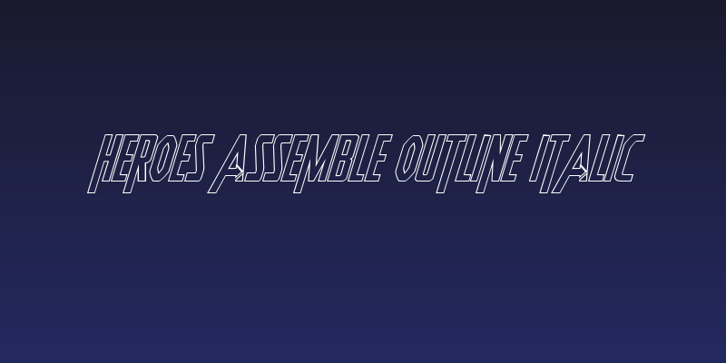 Heroes Assemble Outline Italic Social Header