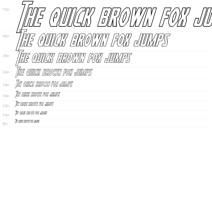 Heroes Assemble Outline Italic Waterfall