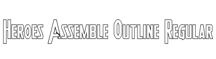 Heroes Assemble Outline Regular  Free Fonts Download