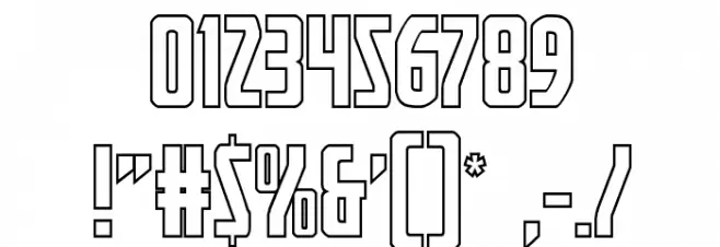 Heroes Assemble Outline Regular Font OTHER CHARS