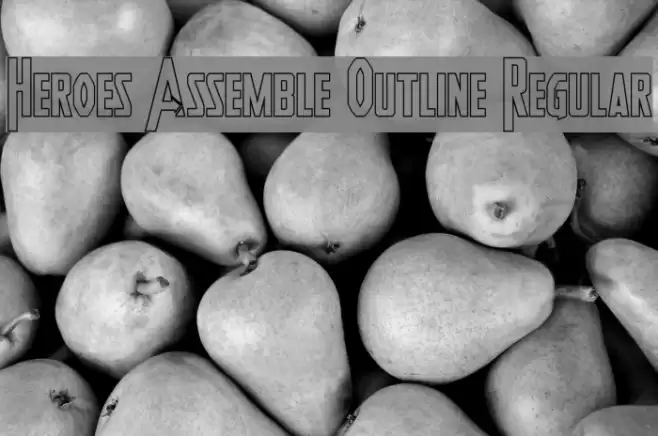 Heroes Assemble Outline Regular Font examples
