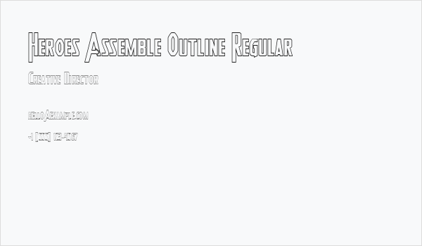 Heroes Assemble Outline Regular Business Card