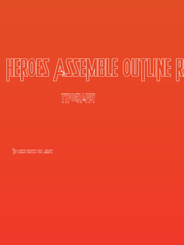 Heroes Assemble Outline Regular Poster
