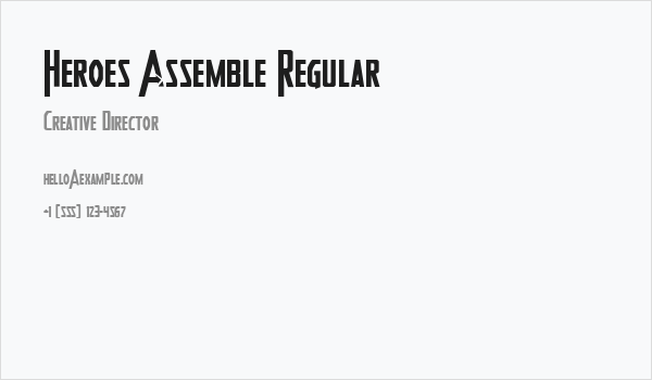 Heroes Assemble Regular Business Card