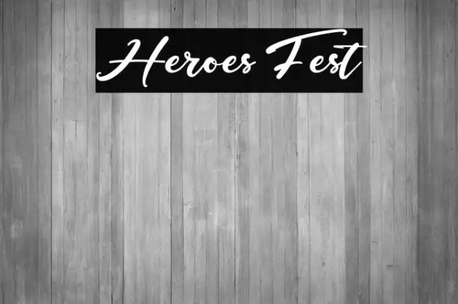 Heroes Fest Font examples