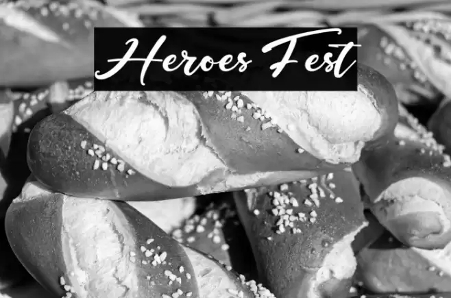 Heroes Fest Font examples