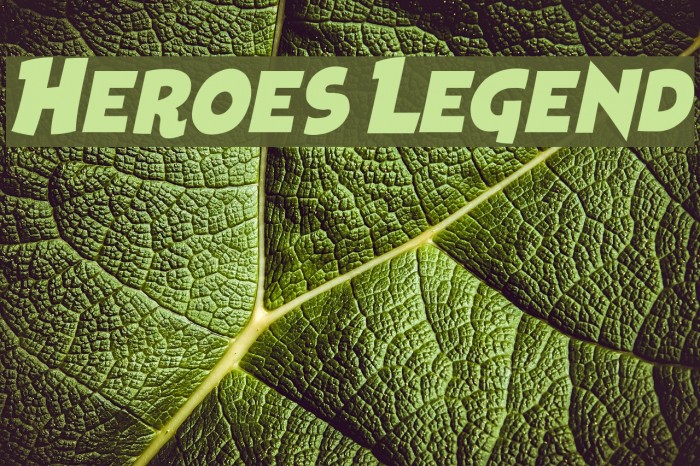 Heroes Legend Font examples