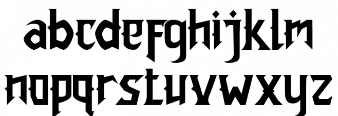 Heroes Font LOWERCASE