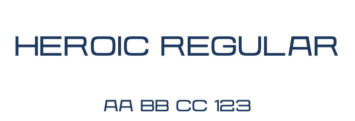 Heroic Regular Font Preview