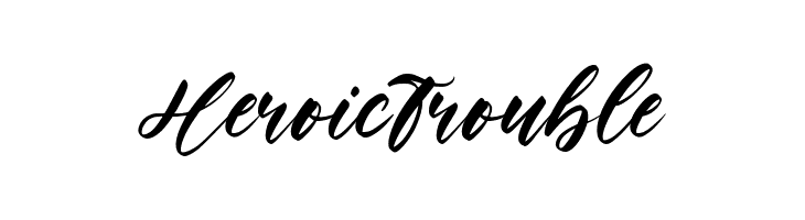 Heroic Trouble  les polices de caractères gratuit tlcharger