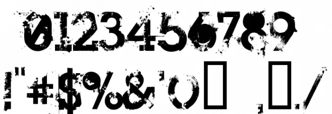 Heroin 07 Font OTHER CHARS