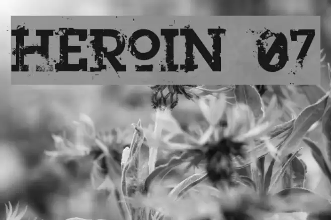Heroin 07 Font examples