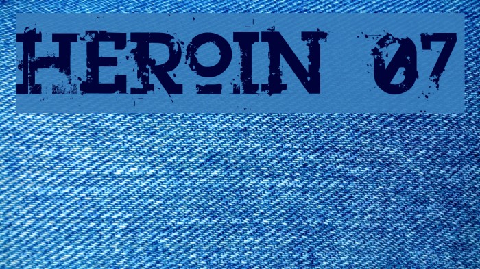 Heroin 07 Font examples