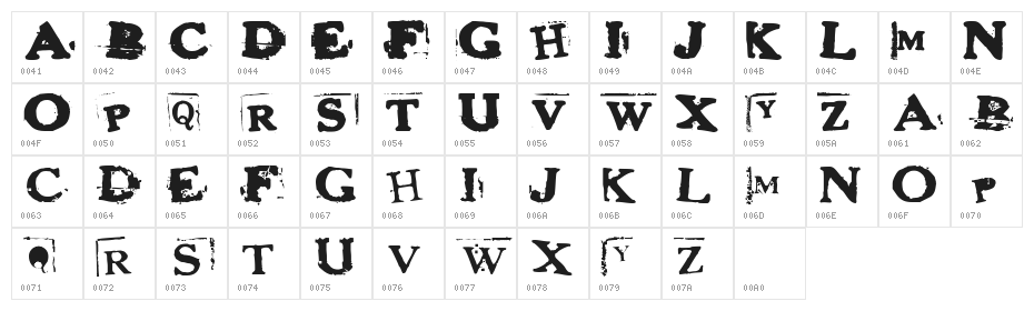 HeroinSheik Character Map
