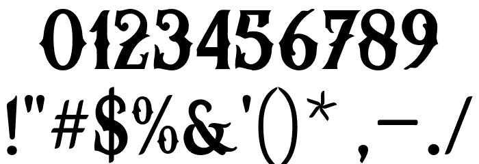 Herosita Font Alte caractere