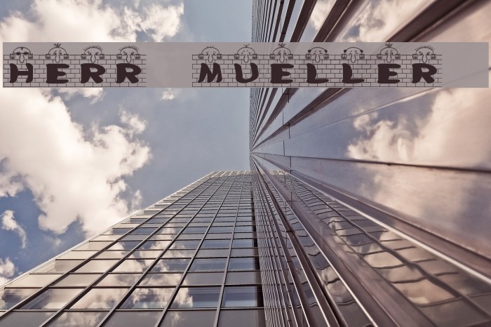 Herr Mueller 1 Font examples