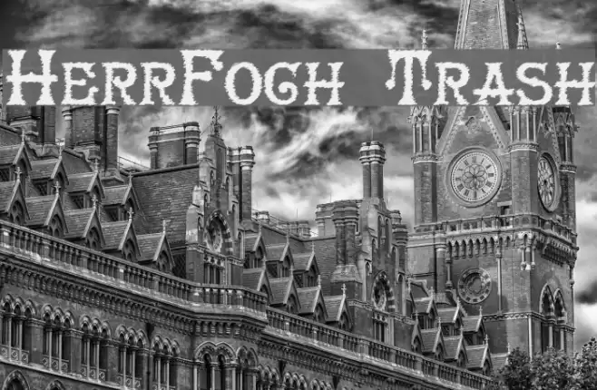 HerrFoch Trash Font examples