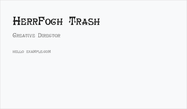 HerrFoch Trash Business Card
