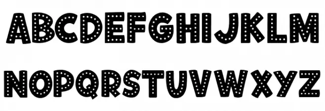 Herrington Font - Spotty Schriftart Groß