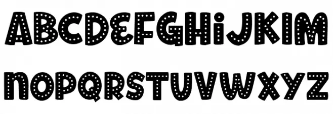 Herrington Font - Spotty Fuentes MINÚSCULAS