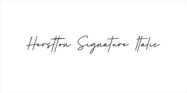 Herstton Signature Italic Logo