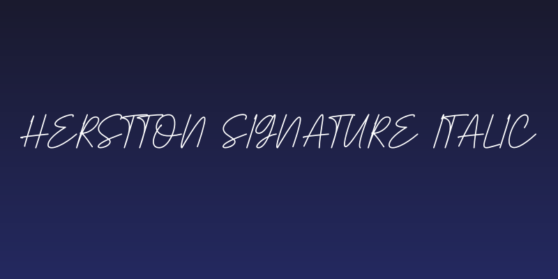 Herstton Signature Italic Social Header
