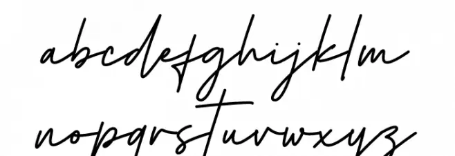 Herstton Signature Italic Caratteri MINUSCOLO