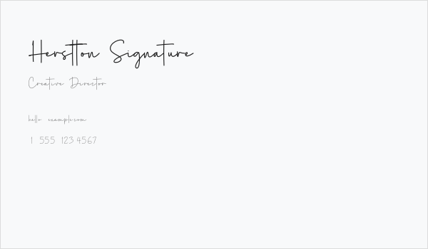 Herstton Signature Business Card