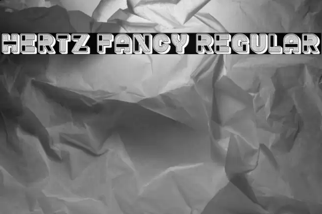 Hertz Fancy Regular Font examples