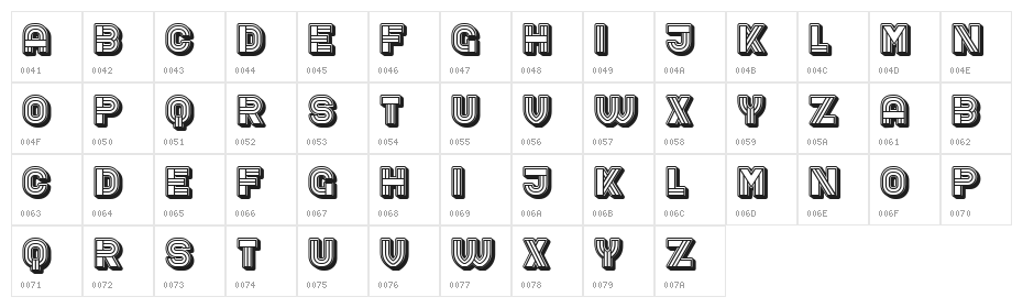 Hertz Light Regular Character Map