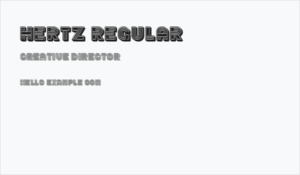 Hertz Regular Business Card