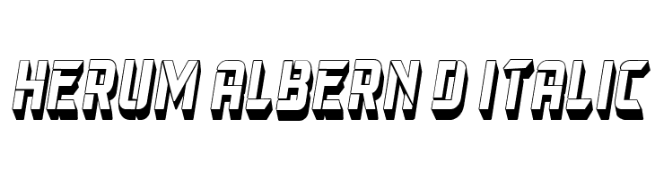 Herum Albern 3D Italic  नि: शुल्क फ़ॉन्ट्स डाउनलोड
