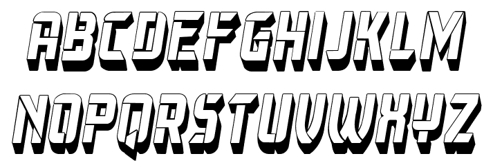 Herum Albern 3D Italic Font OTHER CHARS