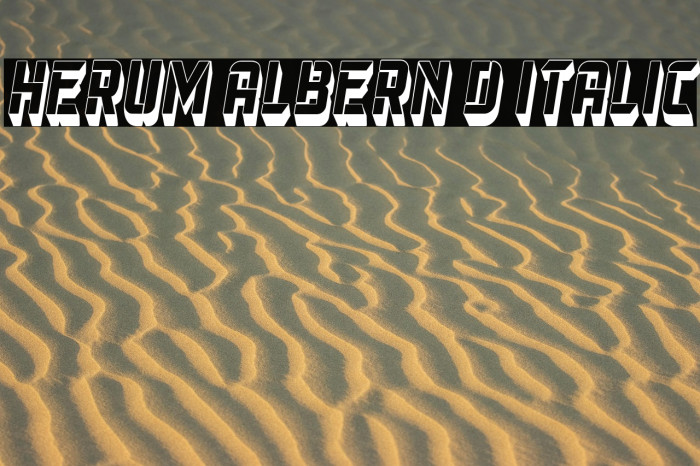 Herum Albern 3D Italic Example 1