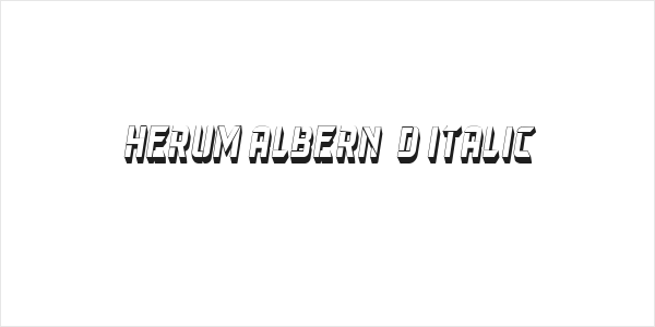 Herum Albern 3D Italic Logo