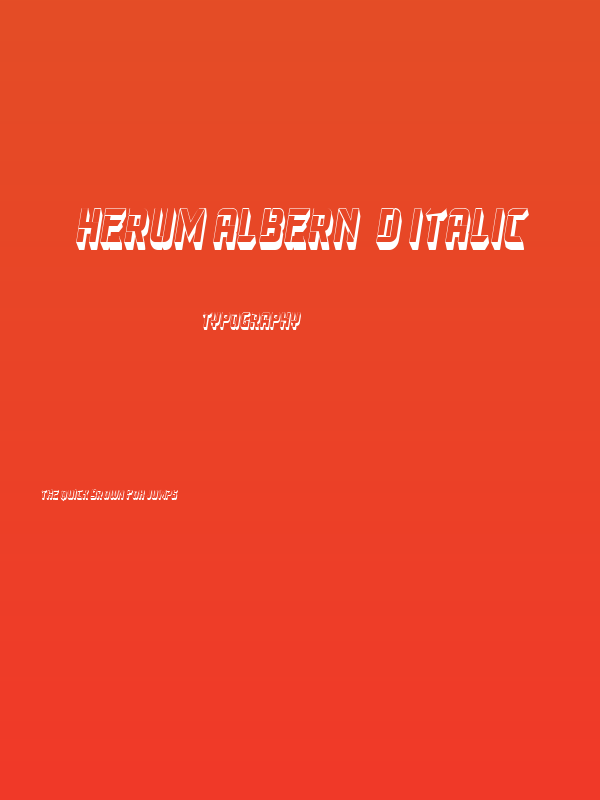 Herum Albern 3D Italic Poster