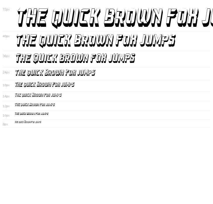 Herum Albern 3D Italic Waterfall