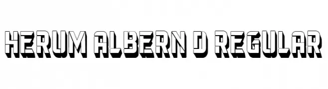 Herum Albern 3D Regular  لخطوط تنزيل