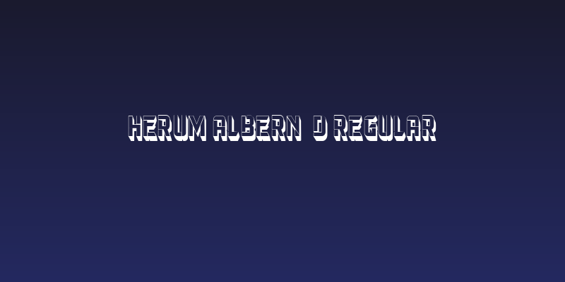 Herum Albern 3D Regular Social Header