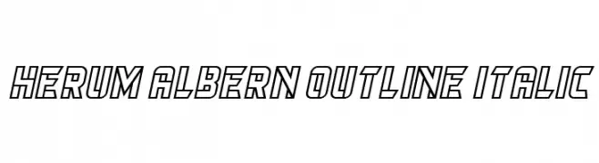 Herum Albern Outline Italic  لخطوط تنزيل