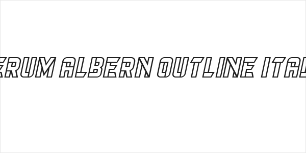 Herum Albern Outline Italic Logo