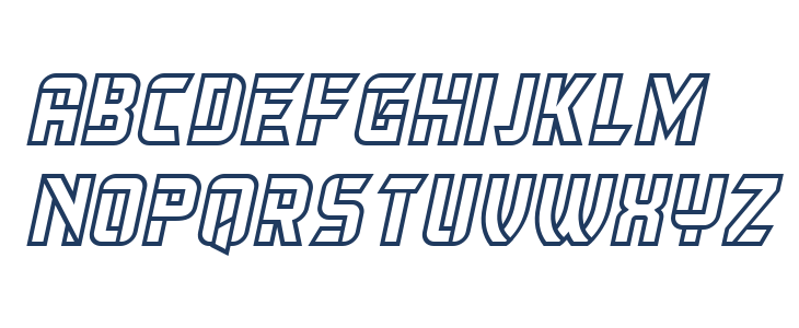 Herum Albern Outline Italic Lowercase
