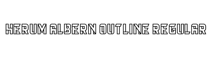 Herum Albern Outline Regular  لخطوط تنزيل
