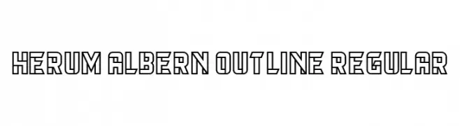 Herum Albern Outline Regular  لخطوط تنزيل