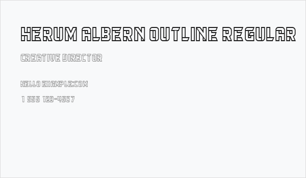 Herum Albern Outline Regular Business Card