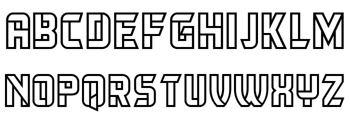 Herum Albern Outline Regular Font LOWERCASE