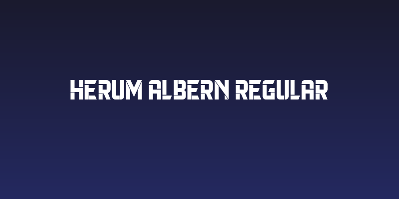 Herum Albern Regular Social Header